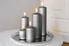 Fink CANDLE, metallic Stumpenkerze, Paraffin, grau, L. 8 Produktbild-Vorschau 6