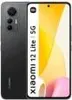 A black Xiaomi 12 Lite 5G smartphone is shown from the back and front. Podgląd zdjęcia produktu