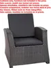 Garten sitzkissen 2er set Schwarz, Polyrattan-Gartenstuhl Produktbild-Vorschau 6