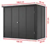 GFP Metalowa szafa ogrodowa 156x84x131 cm Przesuwan drzwi Podgląd zdjęcia produktu 10