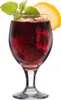 A glass of red liquid with ice, garnished with mint and a lemon slice. Podgląd zdjęcia produktu
