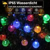 Solar Kristall Kugel Lichterkette Bunt Wasserdicht Außen Produktbild-Vorschau 3