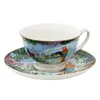 Tazza con piattino 200 ml in porcellana verde Clayre & Eef Anteprima dell’immagine prodotto 2