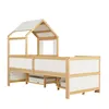 Flieks Hochbett 90x200cm mit 4 Schubladen, Kinderbett Produktbild-Vorschau 11