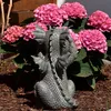 Süsser Gartendrache Augen zu Drache Figur Gartenfigur 27 cm Produktbild-Vorschau 4