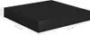 A black shelf with dimensions indicated by text overlays. Produktbild-Vorschau