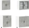 A collage of four different kitchen cabinets. Produktbild-Vorschau
