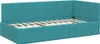 vidaXL Eckbettgestell mit Kopfteil Türkis 100 cm x 200 cm Produktbild-Vorschau 4