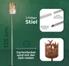 Gartenfackel für draußen Motiv Drache - Rost - Set: Produktbild-Vorschau 3