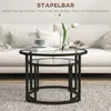 HOMCOM Couchtisch 2er-Set, Beistelltisch mit Stahlgestell, Produktbild-Vorschau 4