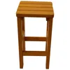 A wooden bar stool is shown against a white background. Produktbild-Vorschau