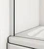 Close-up view of a glass shower partition installed over a bathtub. Produktbild-Vorschau