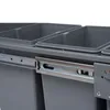 HOMCOM Poubelle cuisine coulissante encastrable 40L avec 3 Voir les images du produit 9