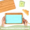 Montessori zandtafel van hout met blauw zand, geschikt voor Productafbeelding-voorbeeld 3