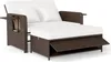 COSTWAY Chaise longue de jardin 3 en 1 en polyrotin, chaise Voir les images du produit 1