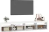 vidaXL Armoire TV avec lampes LED blanc 240x35x40 cm Voir les images du produit 5