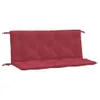vidaXL Coussins de banc de jardin 2 pcs. Vin rouge 120x50x7 Voir les images du produit 1