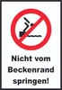 Nicht vom Beckenrand springen Schild A5 Rückseite Produktbild-Vorschau 1