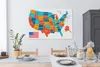 MuchoWow® - Leinwandbilder - Karte von Amerika in Farbe, Produktbild-Vorschau 5