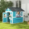 Outsunny Kinderspielhaus aus Holz Spielhaus Outdoor mit Produktbild-Vorschau 2