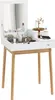 HOMCOM Coiffeuse avec miroir table de maquillage style Voir les images du produit 1