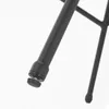 Close-up of the adjustable foot of a black metal chair leg. Voir les images du produit
