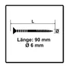 Spax Justierschraube Flako 6 x 90 T-STAR+ T30 4CUT Spitze Produktbild-Vorschau 3
