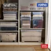Lot de 12 boîtes de rangement transparentes bleues Rotho Voir les images du produit 4