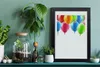 Bild 20x30 MDF-Rahmen, Wandkunst Bunte Luftballons Produktbild-Vorschau 2