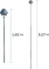 Two telescopic dust brushes of different lengths are shown side-by-side with their respective lengths indicated. Podgląd zdjęcia produktu