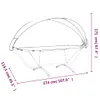 vidaXL Outdoor-Loungebett mit Dach Creme Stahl und Produktbild-Vorschau 8