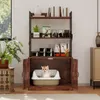 COSTWAY: Armario para gatos con estantería, armario para Vista previa de la imagen del producto 2