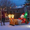 Outsunny opblaasbare kerstman op een slee met 2 rendieren, Productafbeelding-voorbeeld 3