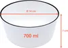 Mélamine Bol 14 cm - 6 pièces / blanc avec bord noir - Bol Voir les images du produit 2