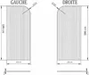 Paroi de douche italienne flûtée - 120 x 195 cm - Or brossé Voir les images du produit 4