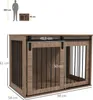 PawHut Hundekäfig für Zuhause, Abschließbar Hundehütte mit Produktbild-Vorschau 3