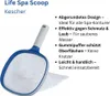 Spa Scoop Whirlpool-Kescher mit abgerundetem Design und Gummipuffer – ideal zum Entfernen von treibendem Schmutz ohne Beschädigung des Spas. Produktbild-Vorschau