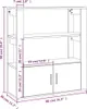 vidaXL Příborník Sonoma Dub 80x30x90 cm výrobek ze dřeva Náhled obrázku produktu 8