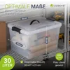 Juskys Aufbewahrungsbox mit Deckel - 4er Set Kunststoff Produktbild-Vorschau 3