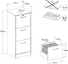 Armoire à dossiers Ludik avec fermeture - chêne Voir les images du produit 4