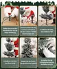 A collage of six images showing the assembly steps of an artificial Christmas tree, with Santa Claus demonstrating each step. Produktbild-Vorschau