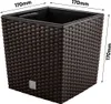 A brown woven planter with dimensions indicated. Anteprima dell’immagine prodotto