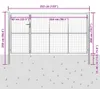 vidaXL Portail de jardin en acier, 350 x 200 cm, argenté Voir les images du produit 5
