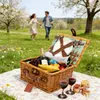 Cesto da picnic in vimini con scomparto termico e Anteprima dell’immagine prodotto 3