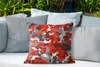 MuchoWow® Outdoor Kissen - Rot mit grauem Camouflage-Muster Produktbild-Vorschau 4