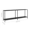 vidaXL Konsolentisch Schwarz 220x35x75,5 cm Hartglas Produktbild-Vorschau 14