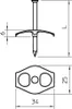 OBO® Bettermann Nagel-Fix  3x40mm Produktbild-Vorschau 2
