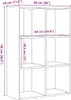 vidaXL Bücherregal Schwarz Eichen-Optik 66x30x98 cm Produktbild-Vorschau 8