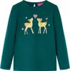 Kinder-Langarmshirt Dunkelgrün 140 Produktbild-Vorschau 1