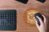 MuchoWow® Mauspad Mousepad Jahrgang - Baseball - Braun Produktbild-Vorschau 4